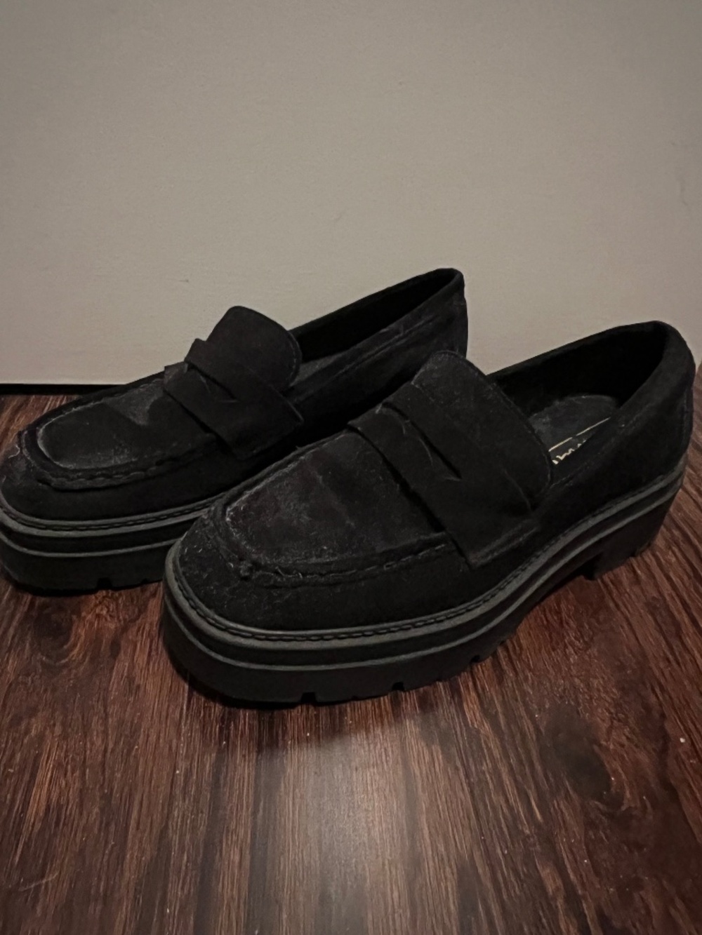 L’Intervalle black suede loafers - size 8